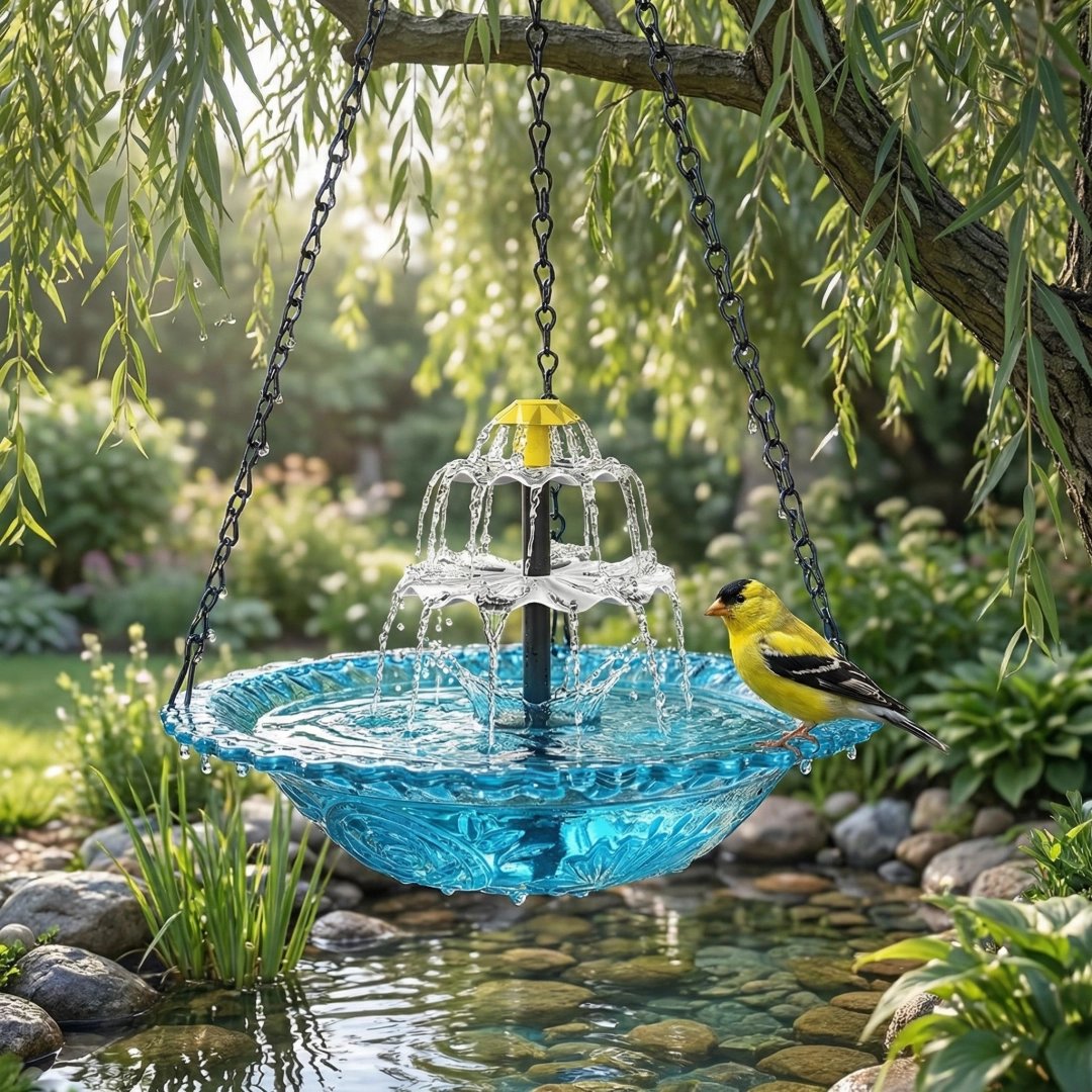 🐦Solar Cascade Hanging Bird Bath Fountain