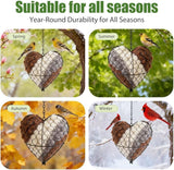 Handmade Alpaca Fiber Bird Nesting Heart