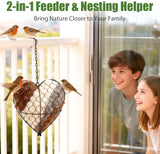 Handmade Alpaca Fiber Bird Nesting Heart