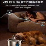 Vexroan Stainless Steel Cat/Dog Water Fountain