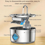 Vexroan Stainless Steel Cat/Dog Water Fountain
