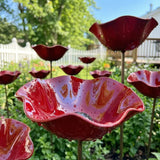 💖Garden Flower Bird Waterer🎁Handmade Metal Flower Garden Stake🐦