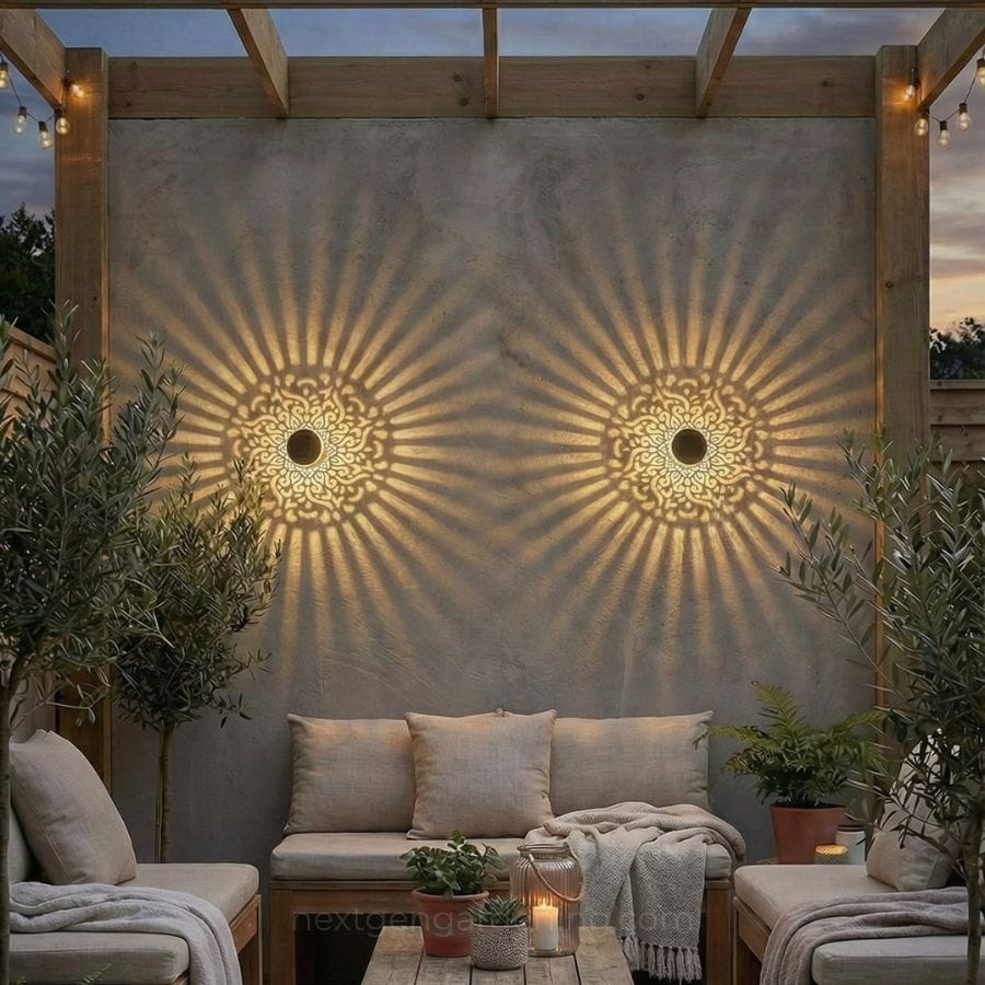Decorative Solar Mandala Lights 2 Pcs