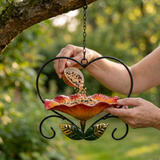 Heart-Shaped Flower Bird Feeder