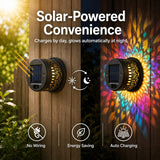 2 PCS✨ Solar Mandala Wall Light 🥇 – Waterproof Outdoor Garden Fence Projector Lamp with Magical Ambient Glow🪐🌌-8CR5