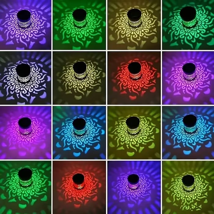 2 PCS✨ Solar Mandala Wall Light 🥇 – Waterproof Outdoor Garden Fence Projector Lamp with Magical Ambient Glow🪐🌌-8CR5
