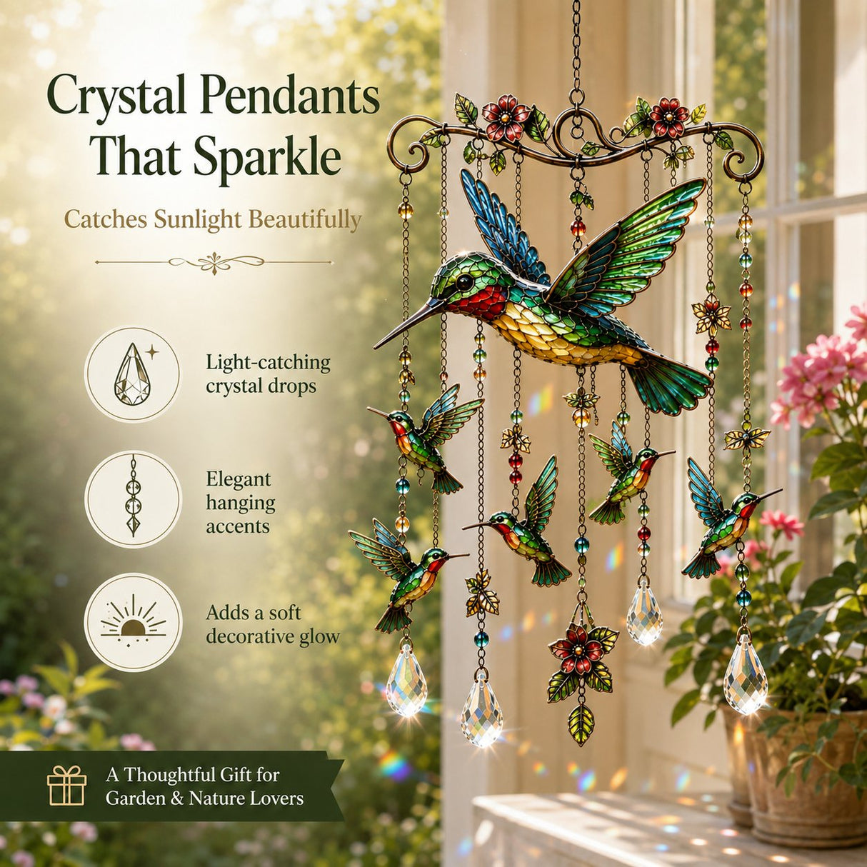🐦🎐Graceful Hummingbird Wind Chime