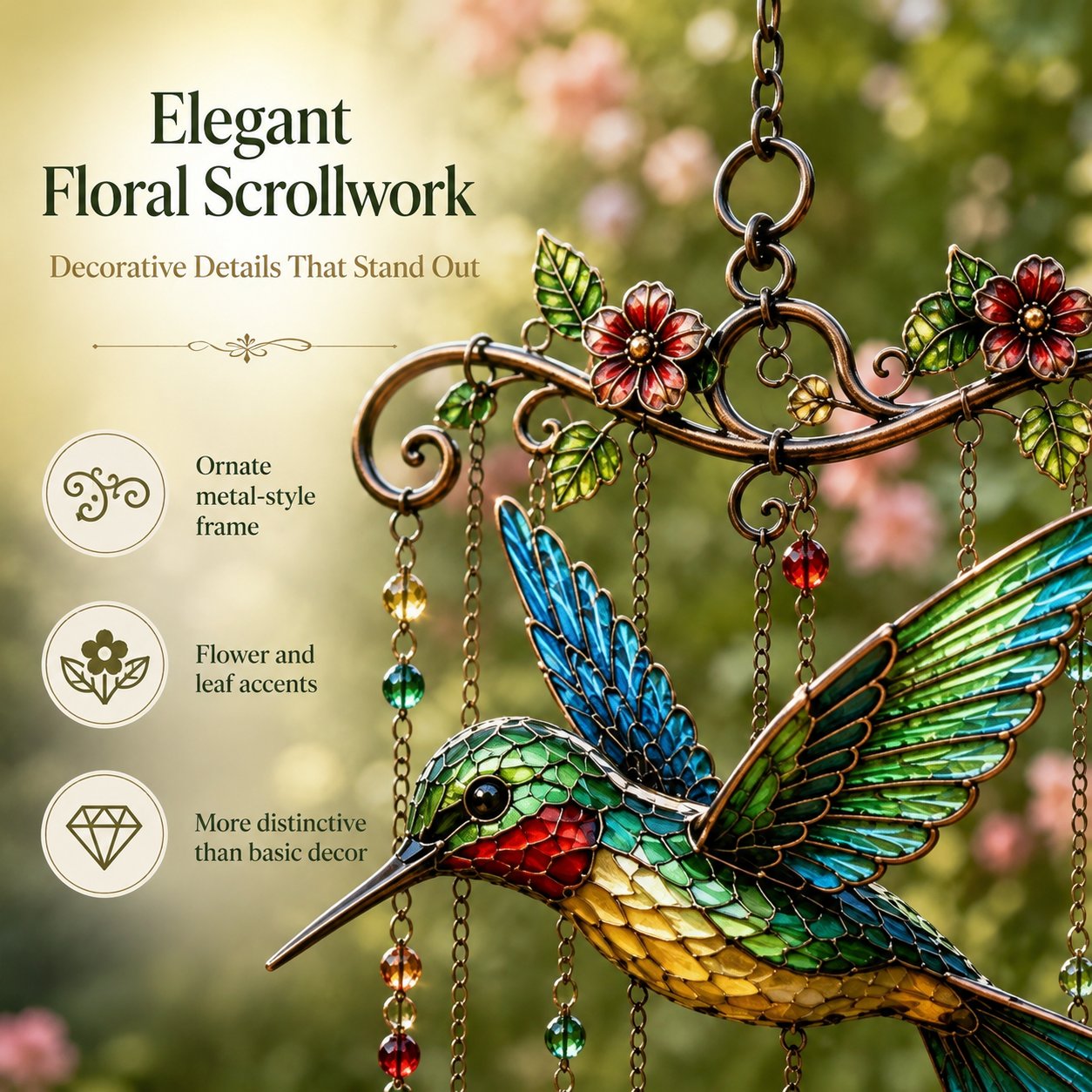 🐦🎐Graceful Hummingbird Wind Chime