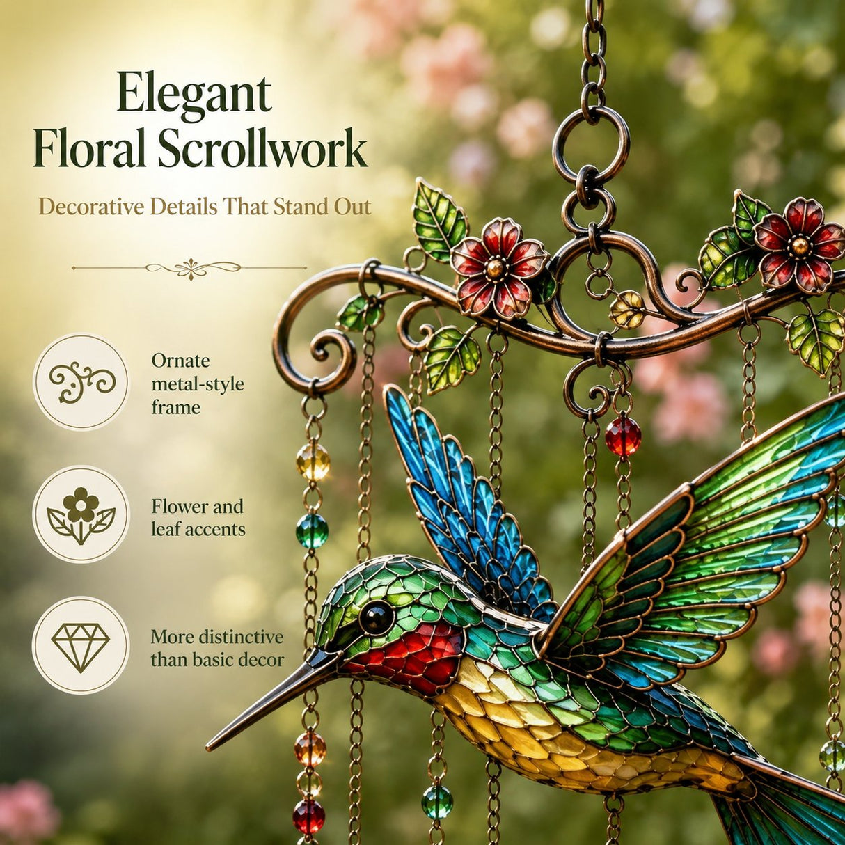 🐦🎐Graceful Hummingbird Wind Chime
