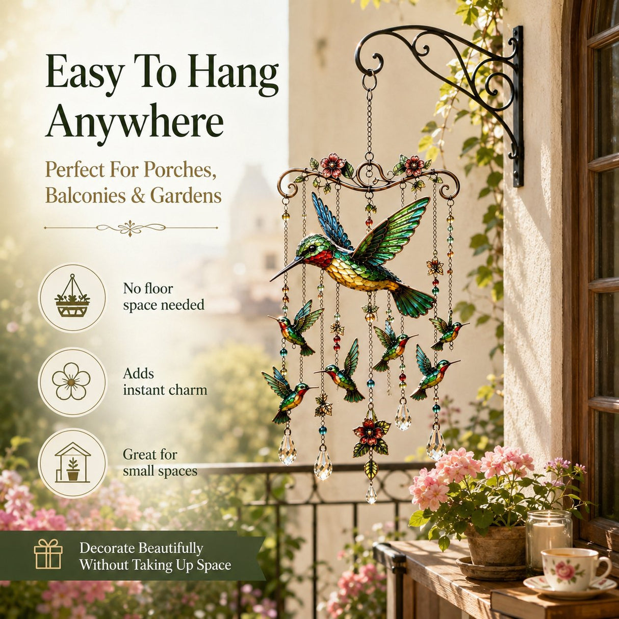 🐦🎐Graceful Hummingbird Wind Chime