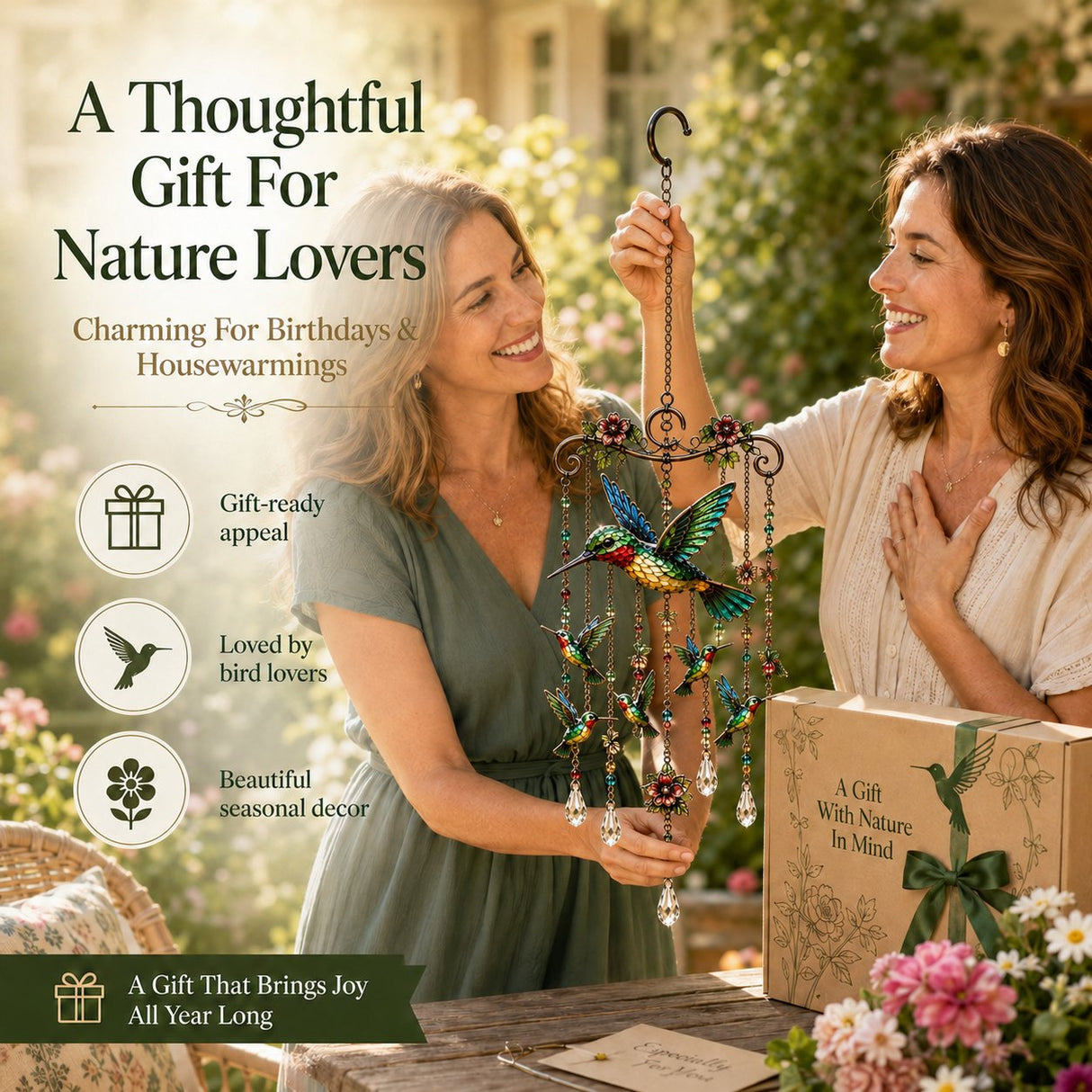 🐦🎐Graceful Hummingbird Wind Chime
