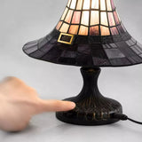 Stained Glass Witch Hat Halloween Lamp
