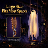 LED Swinging Ghost Halloween Decoration
