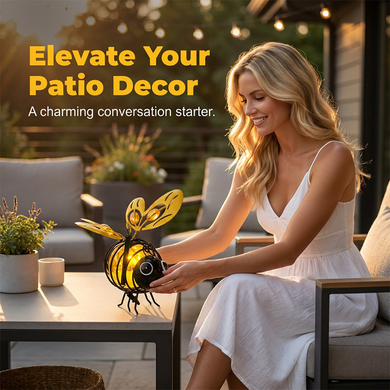 Solar Hanging Bee Garden Lights – 2 Pack