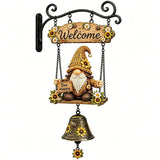 Hand-Painted Gnome Welcome Garden Bell