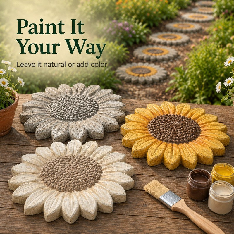 Sunflower Garden Stepping Stone Silicone Mold