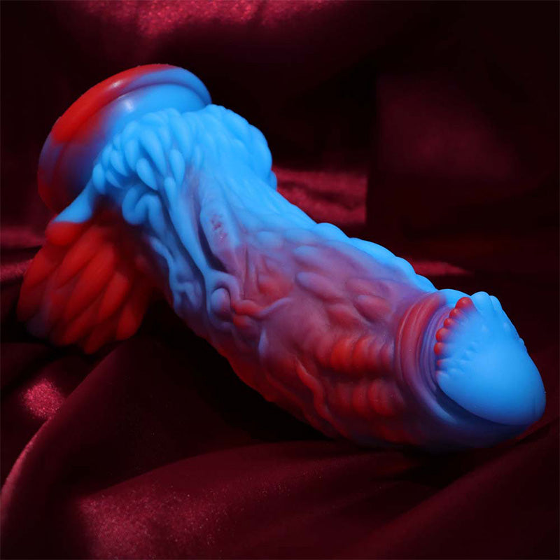 Dark Blue Phoenix Silicone Special-Shaped Thick And Long Artificial Dildo
