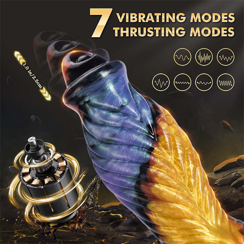 Fantasy 3-in-1 Remote Control Telescopic Vibrating Thrust Huge Dildo