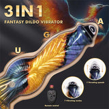 Fantasy 3-in-1 Remote Control Telescopic Vibrating Thrust Huge Dildo