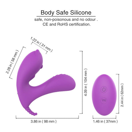 G-Spot Clitoris Wearable Silicone Wireless Remote Control Vibrator