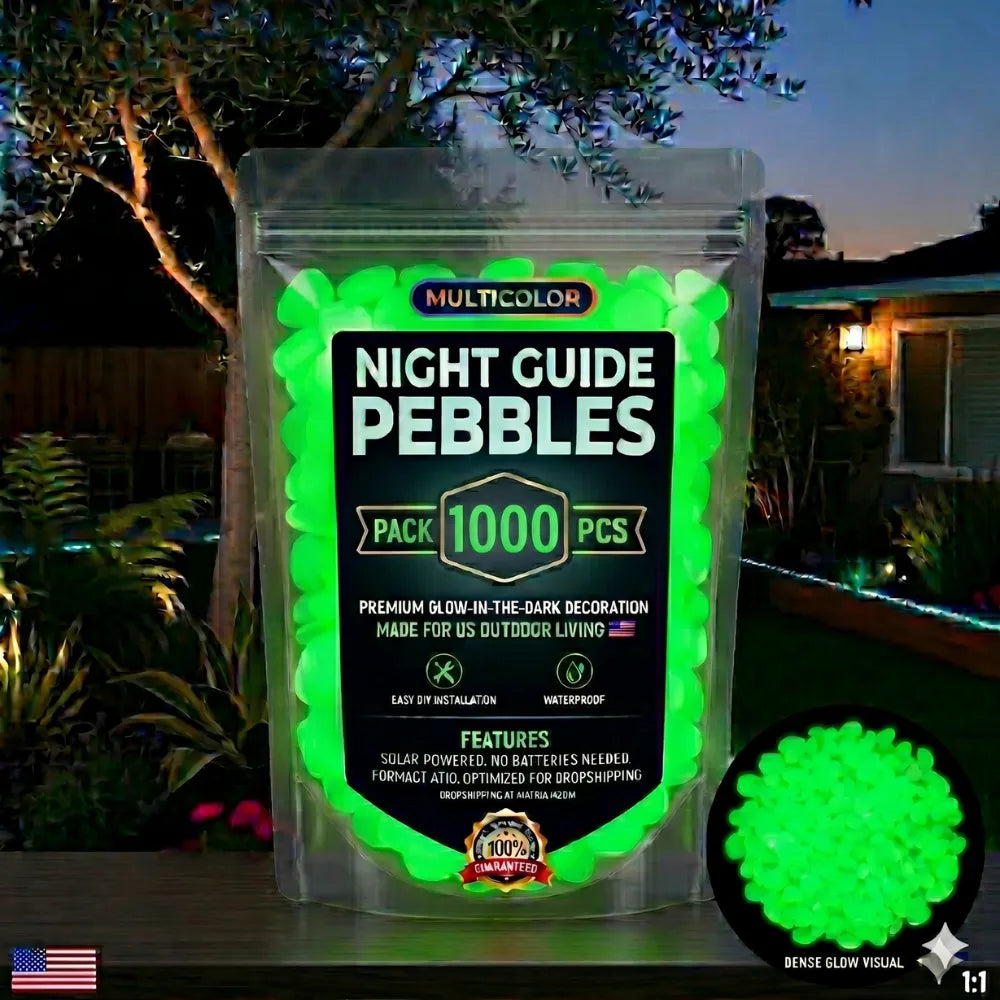 🌈 Colorful Glow in the Dark Garden Stones