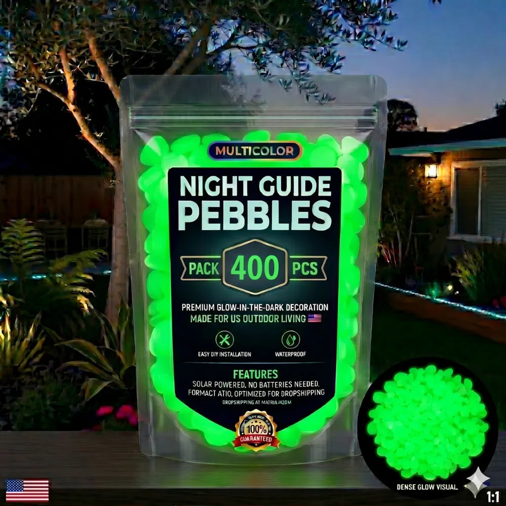 🌈 Colorful Glow in the Dark Garden Stones