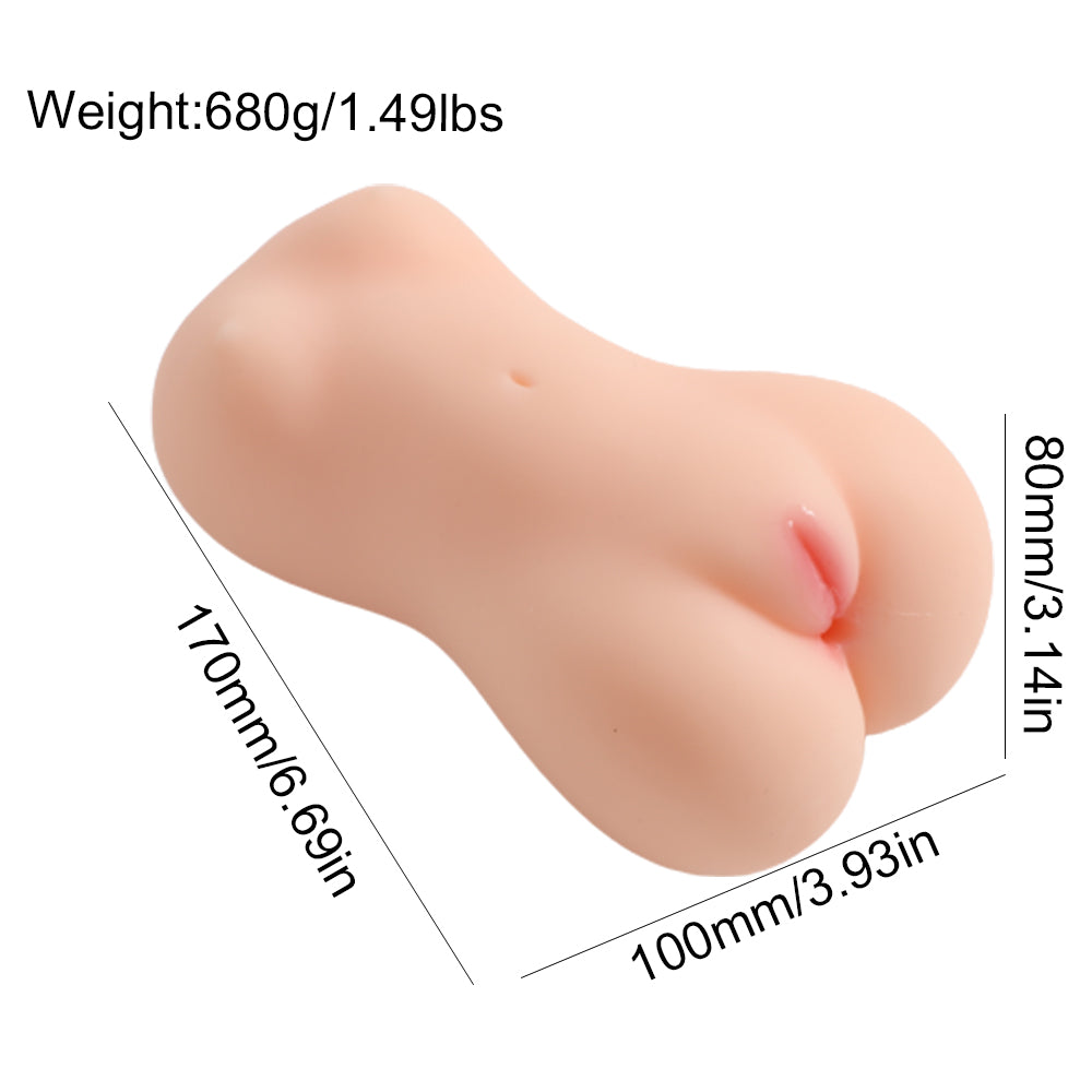 Half Body Silicone Pocket Vagina Male Masturbator - Professional Adult Pleasure Toy