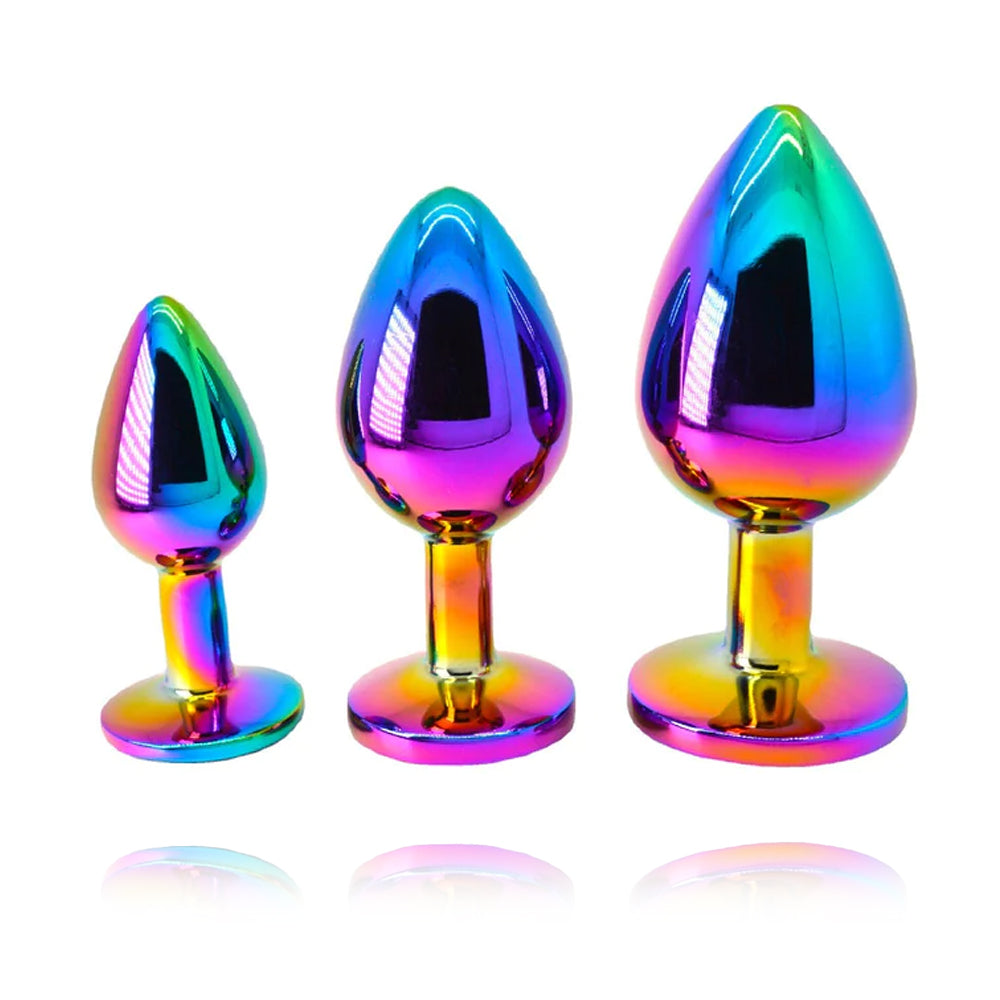 Jewel Butt Plug | Colorful Metal Butt Plug Portable Gem Butt Plug Set