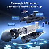 Leten Submarine Telescopic Vibration Sound Masturbation Cup