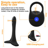 Male Semen Locking Ring Anal Plug Vibrator