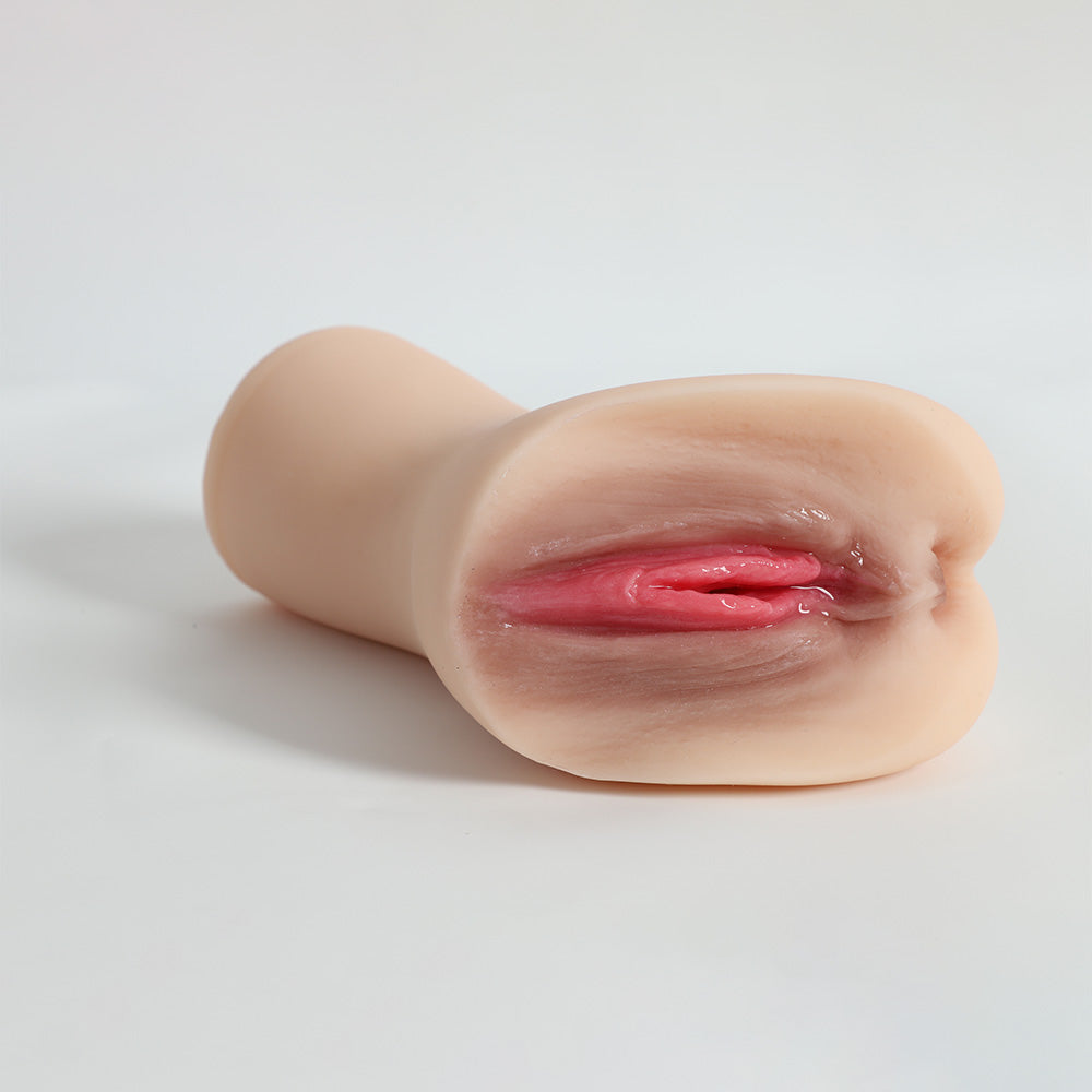 Men's Handheld Pocket Silicone Realistic Textured Pussy