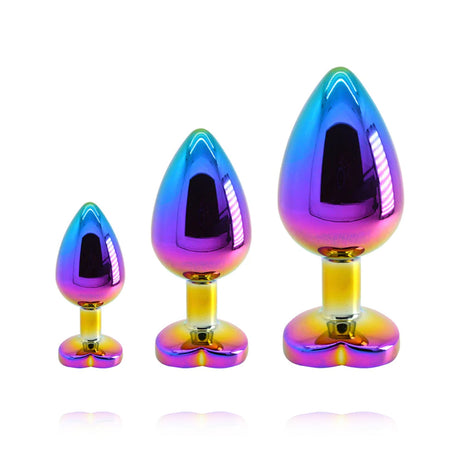 Metal Butt Plug - Anal Toying Colored Stainless Steel Metal Butt Plug