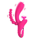 Vibrador de doble cabeza con varilla de succión de bola