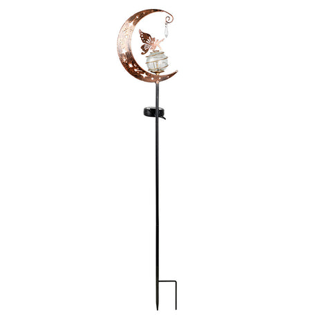 🌙✨Hummingbird Moon Solar Garden Stake Light