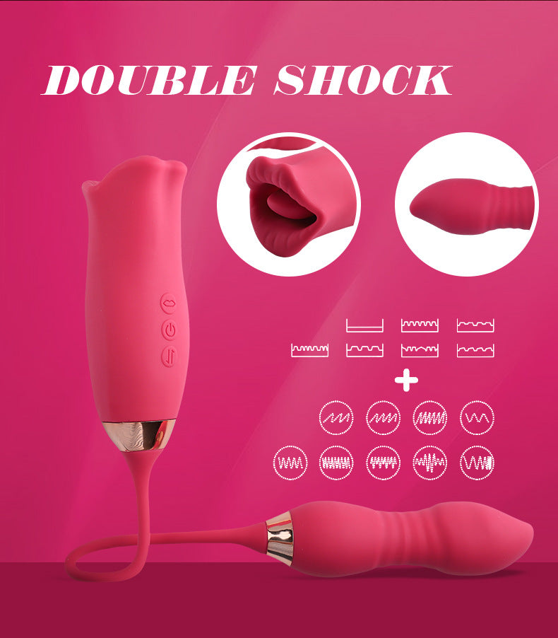 Red Lips Vibrator Tongue Sucking Female Masturbator