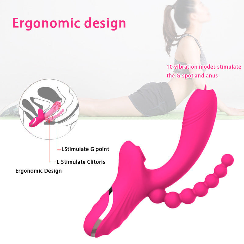 Double-Headed Vibrator Sucking Ball Stick