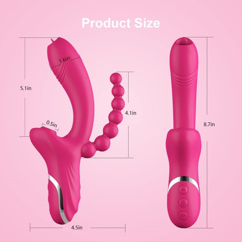 Double-Headed Vibrator Sucking Ball Stick