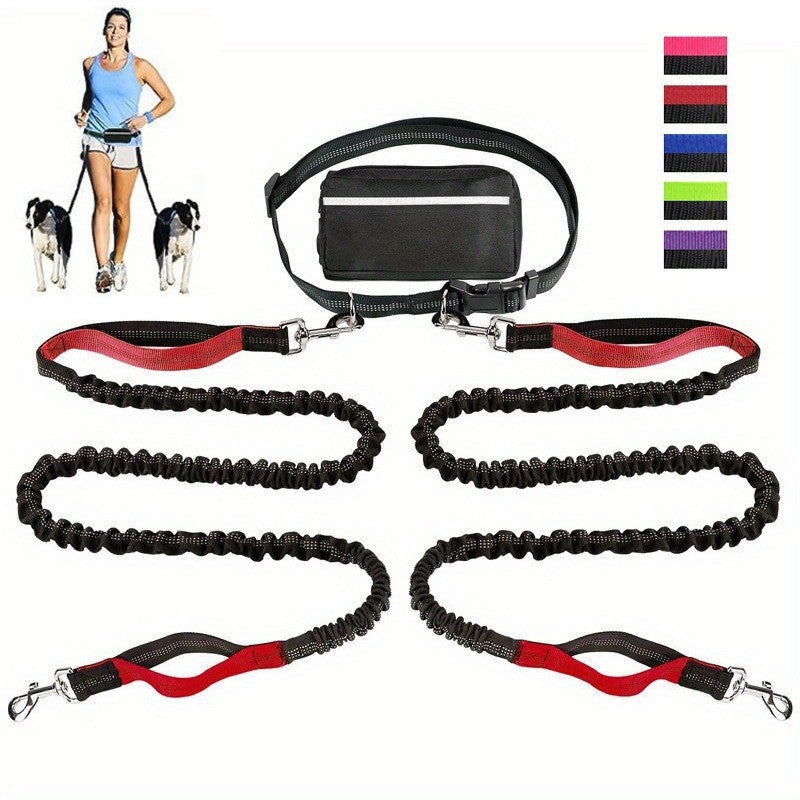Pet Running Tether Exercise Rope Set Reflective Night Running Sports  Pack