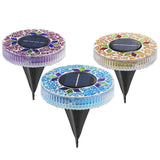 Solar Mosaic LED Waterproof Lawn Light 4 Pack