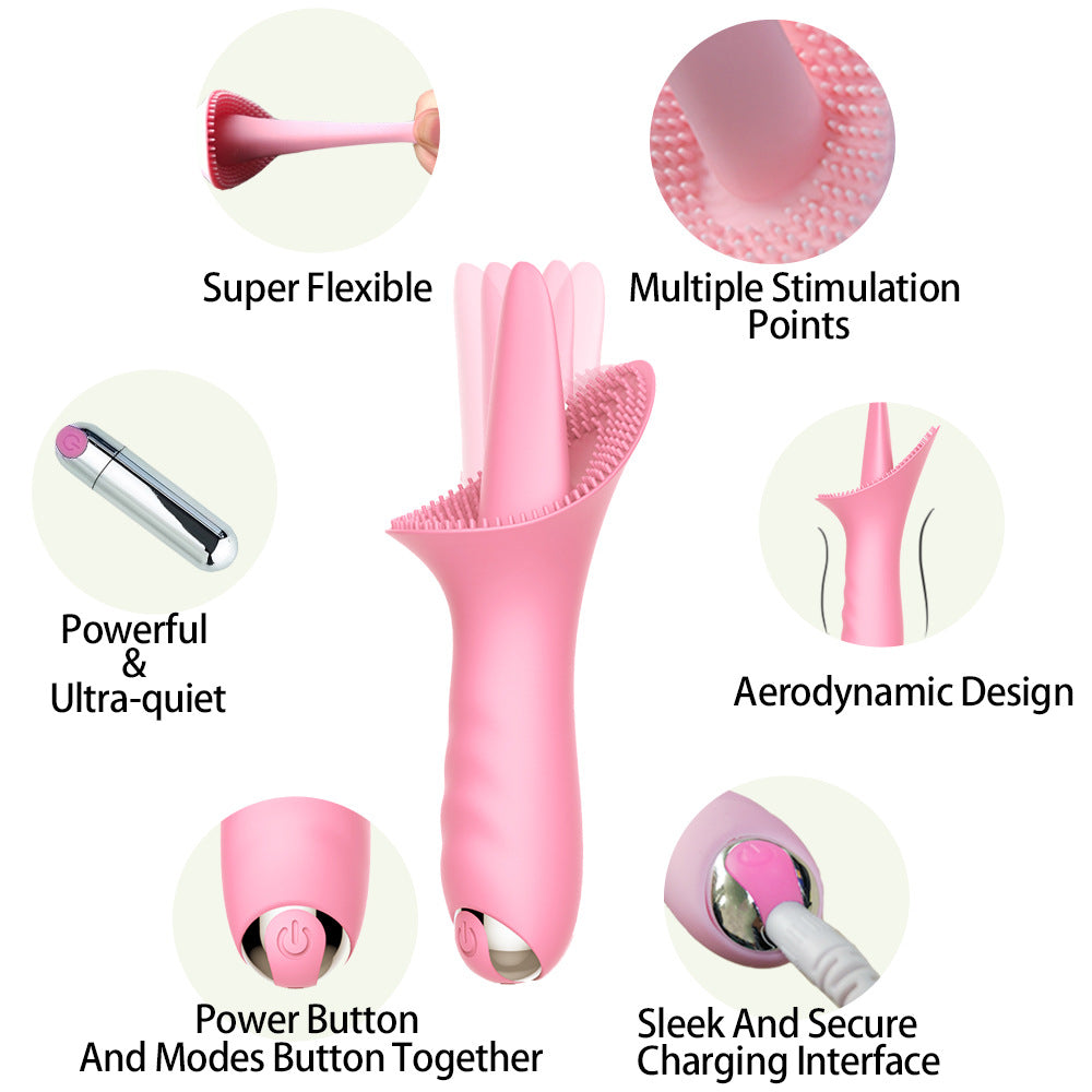 Strong Tongue Licking Insertion Femdom Vibrator