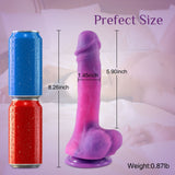 Powerful Sucker Dildo Simulated Double-Layer Hardness 8.26 Inch