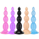 Tapón Anal Estimulación Anal de Silicona Cuentas Tirables