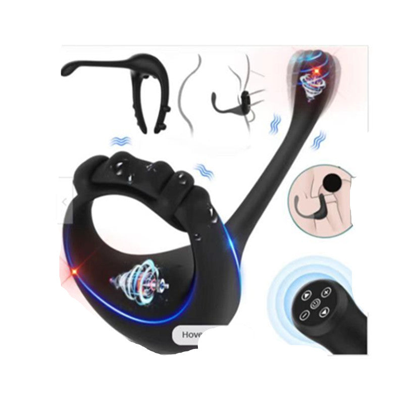 3 in 1 Vibrating Remote 10 Frequencies Adjustable Penis Ring