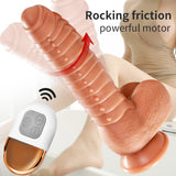 5 Vibrating 3 Thrusting Heating Function Fantastic Dildo