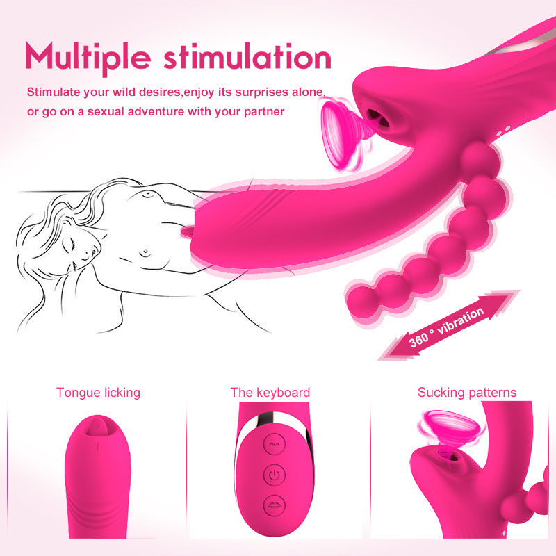 Double-Headed Vibrator Sucking Ball Stick