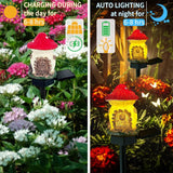 Solar Fairy-Tale Mushroom Cottage Garden Light