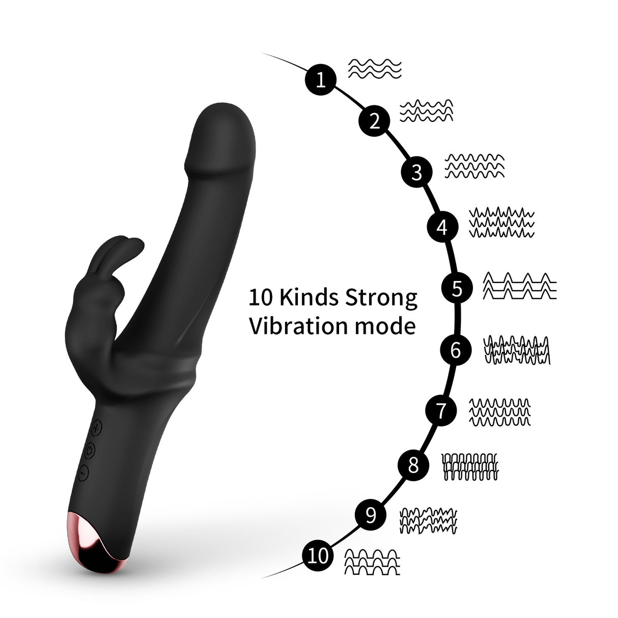 10 Frequencies Rabbit Vibrator