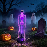 💀💜 Solar Skull Garden Stake Light
