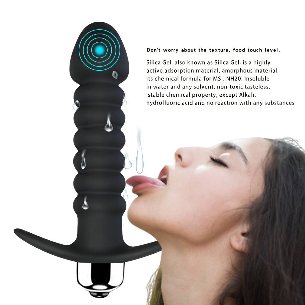 10-frequency Thread Vibrating Anal Plug Masturbator