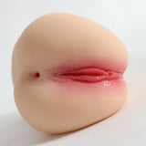 Realistic Pocket Pussy Dual Channel 3D Textured Vagina Anus Male Stroker Toy 7.08-Inch